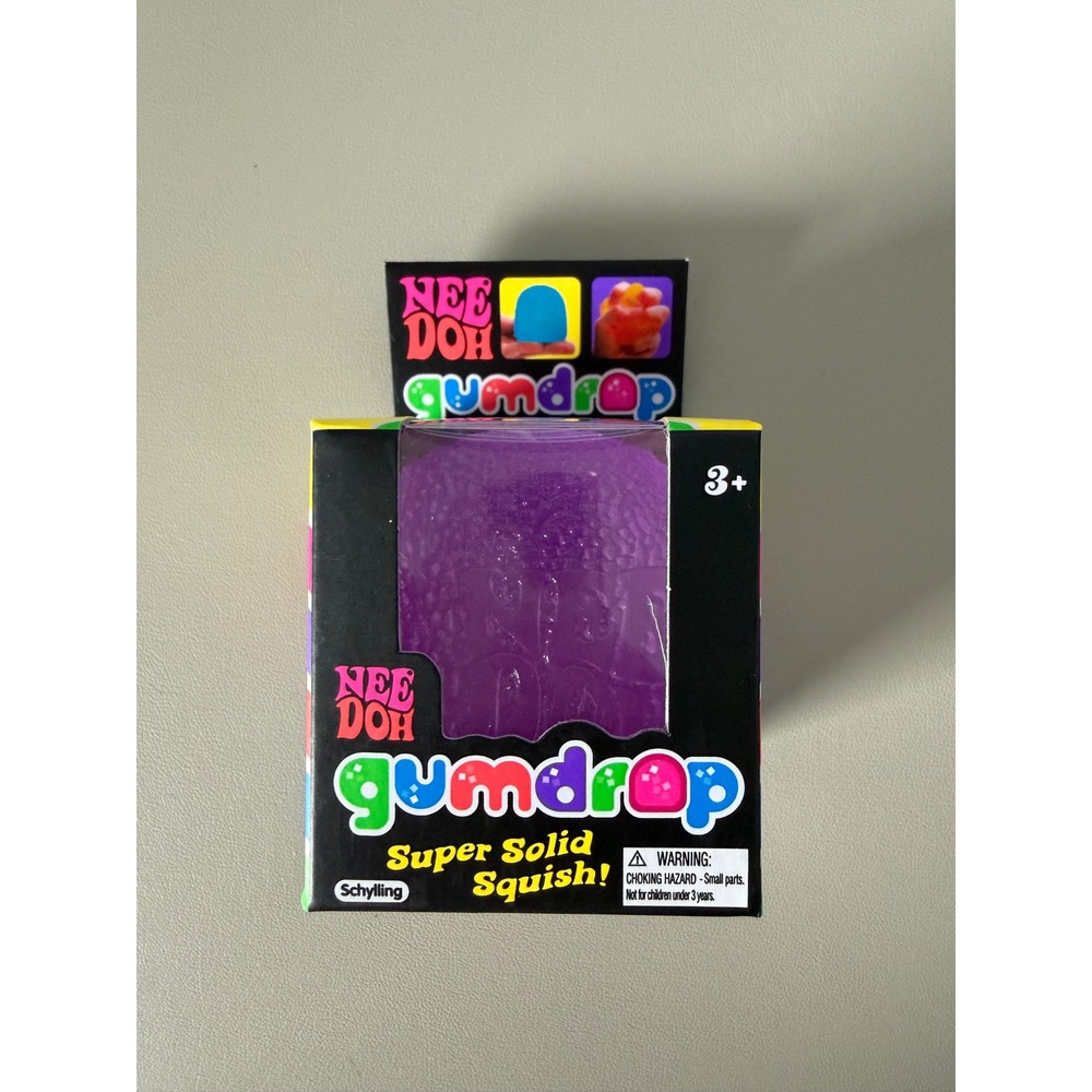 Schylling NeeDoh Gumdrop Super Solid Squish Purple Sensory Fidget Toy 26024HY